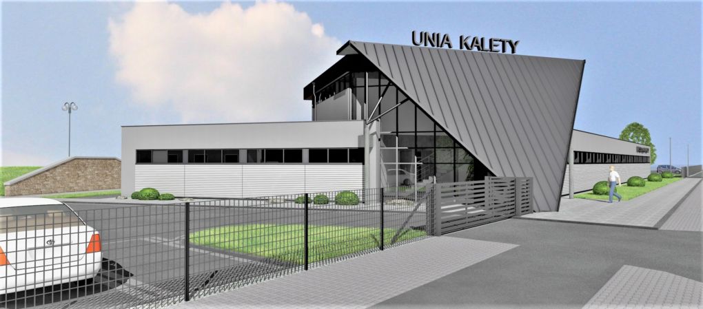 wizualizacja budynku KS Unia Kalety
